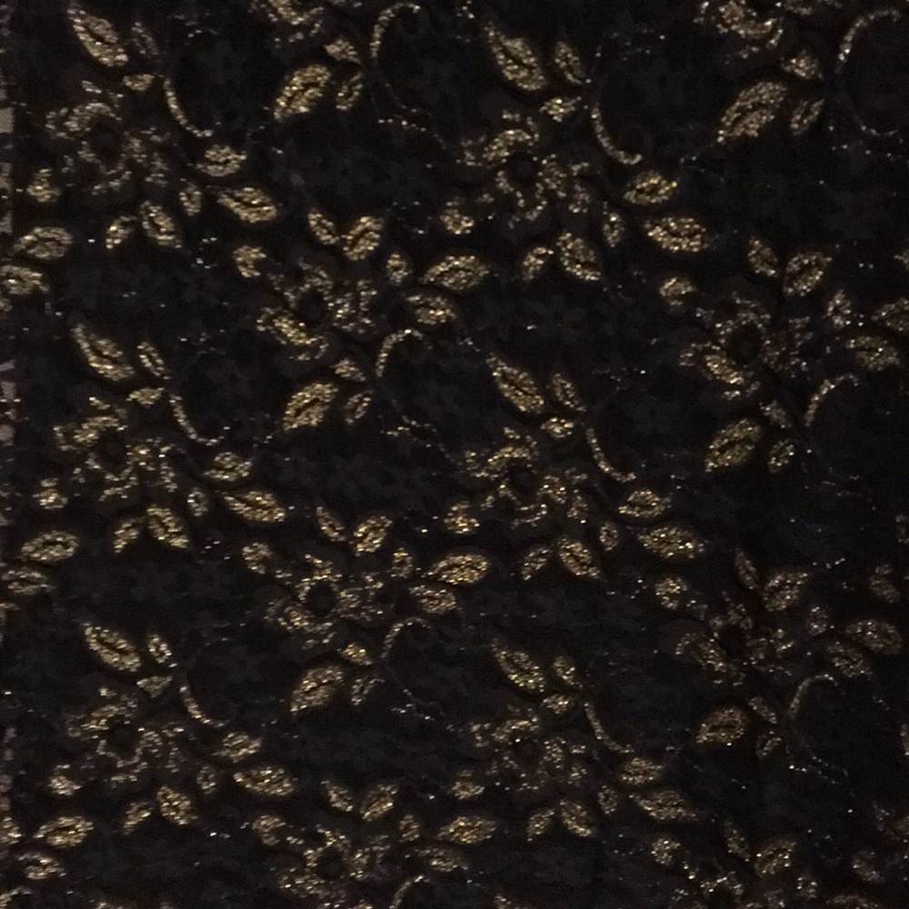 Forever 21 body con gold embroidered black dress - Picture 8 of 10